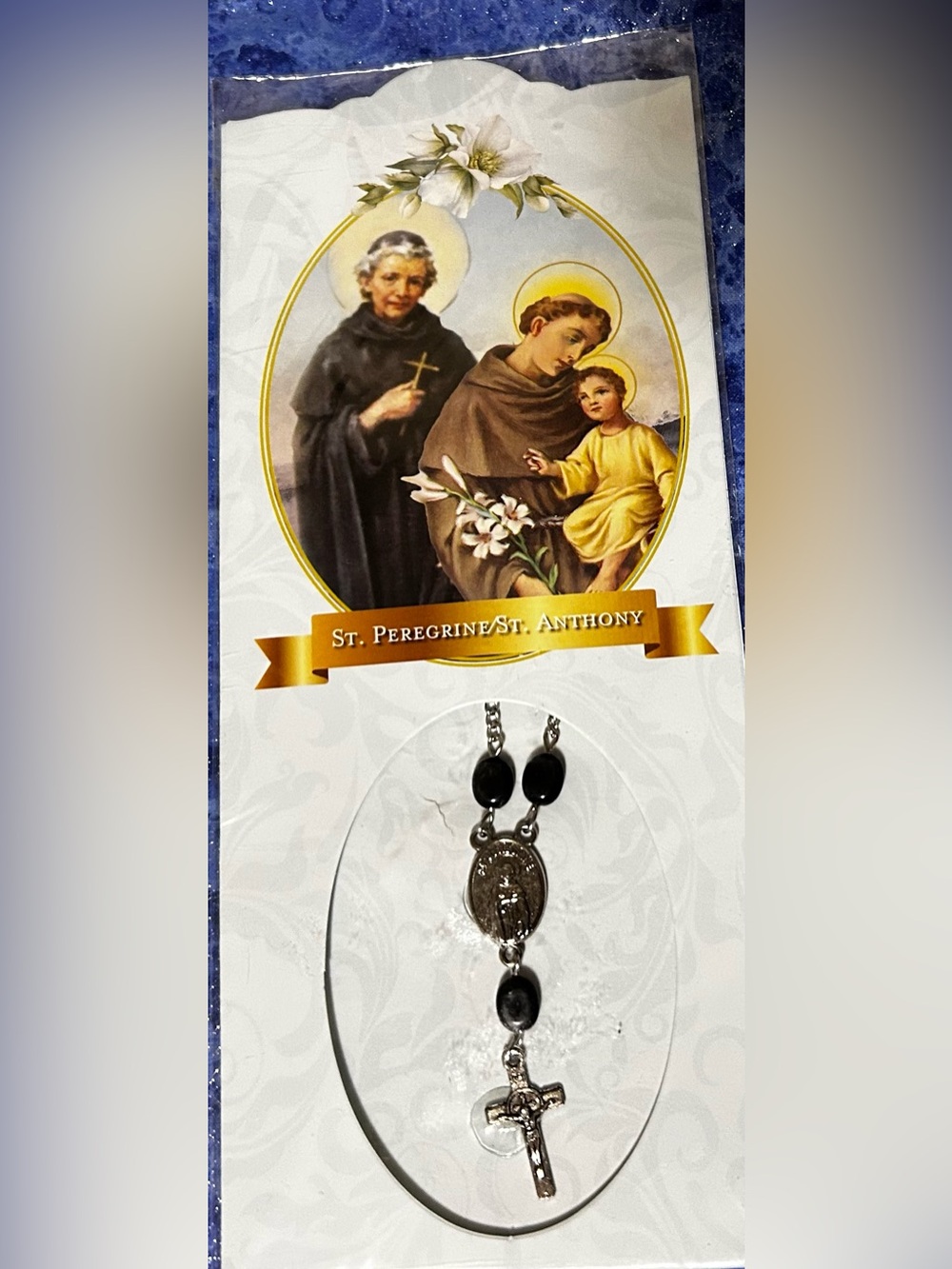 St. Anthony & St. Peregrine Religious Necklace and Rosary Set of four - Picture 4 of 10